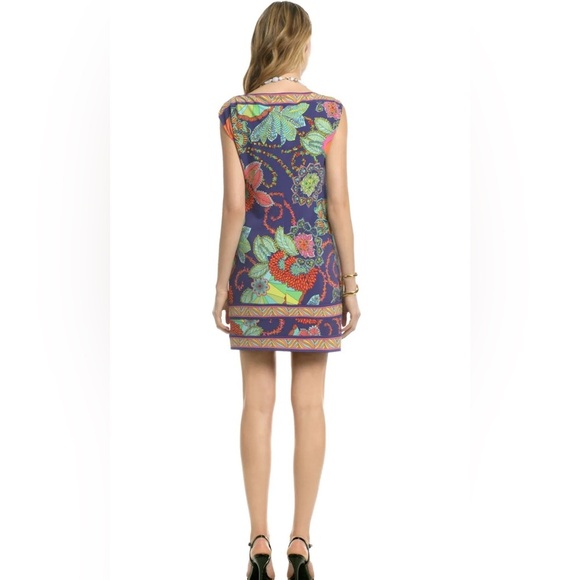 Trina Turk Felena Dress | Bright Floral Jersey Shift | Size 4 - Picture 2 of 10